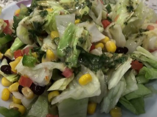 Santa Fe Salad with Cilantro-Lime-Peanut Vinaigrette Recipe