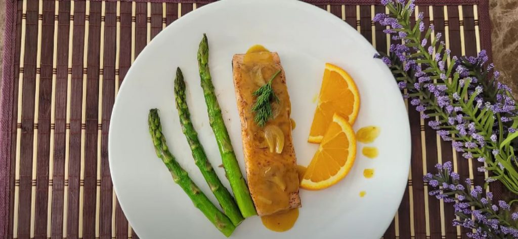 Sesame Salmon With Orange Slaw Recipe