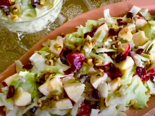 Spiralized Apple and Cabbage Slaw Recipe