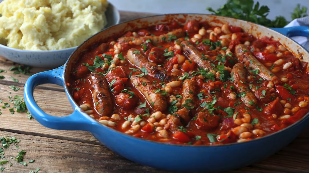 swiss-chard-sausage-bean-casserole-recipe