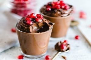 Vegan Chocolate Mousse Recipe, dairy free, healthy coconut milk and cocoa powder creamy dessert