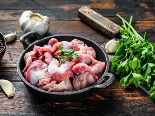 what are chicken gizzards, how to prepare chicken gizzards, raw uncooked gizzard