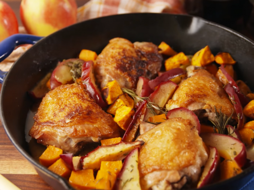 apple-cider-chicken-thighs-with-sweet-potatoes-recipe