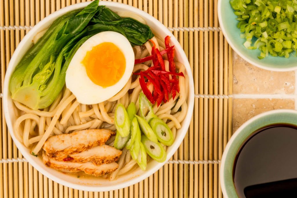 chicken udon soup with bok choy recipe