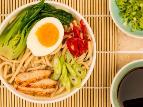 chicken udon soup with bok choy recipe