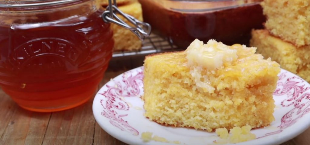 Cornbread Sugar Cookie Squares with Honey Butter Frosting Recipe