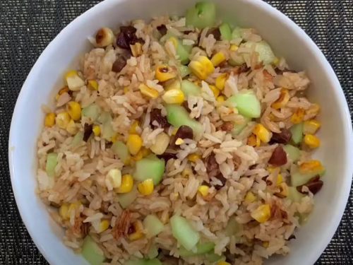 Egg Fried Rice with Cucumber Recipe
