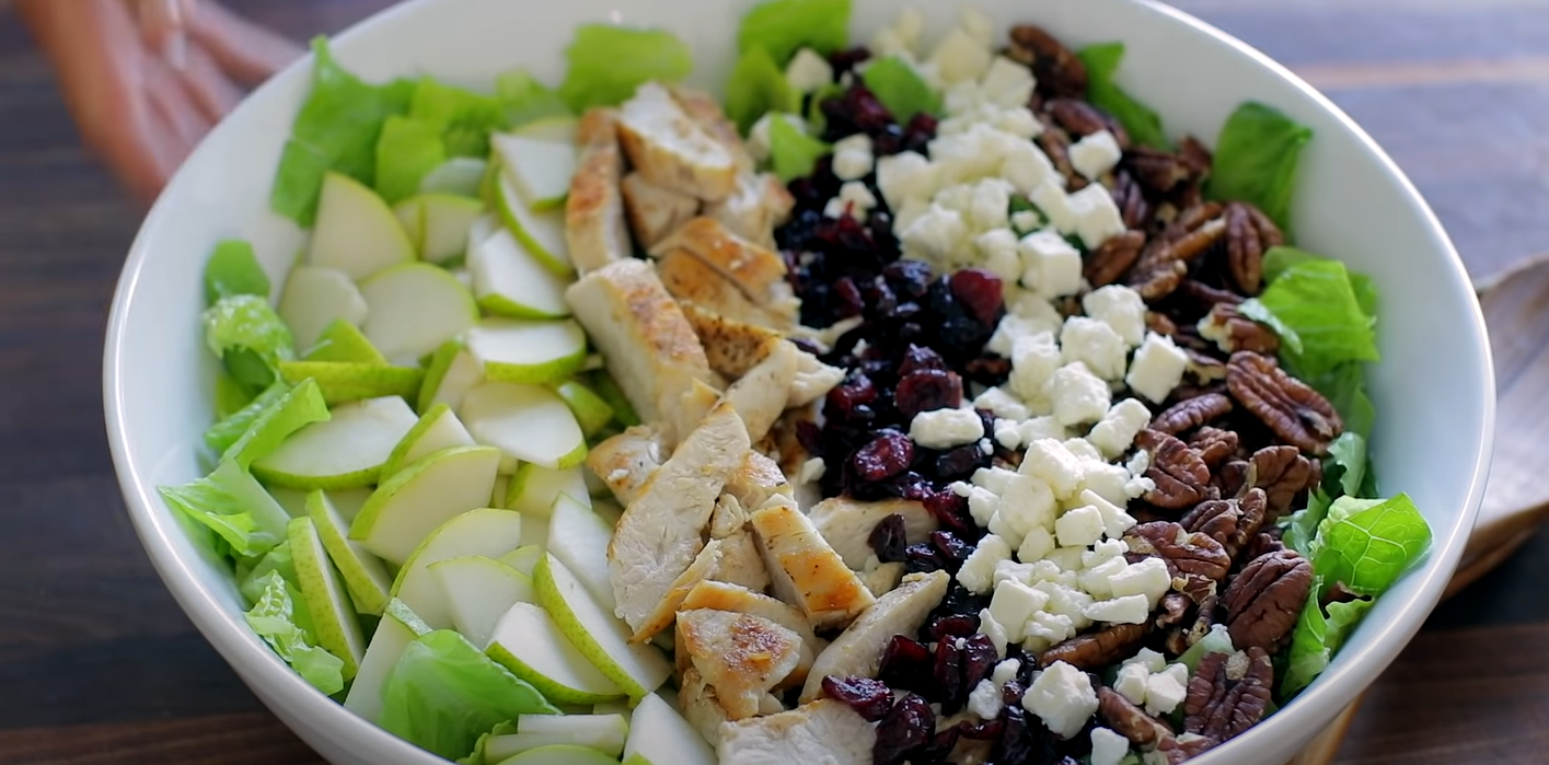 Spring Cobb Salad with Raspberry Vinaigrette Dressing - Fit Foodie