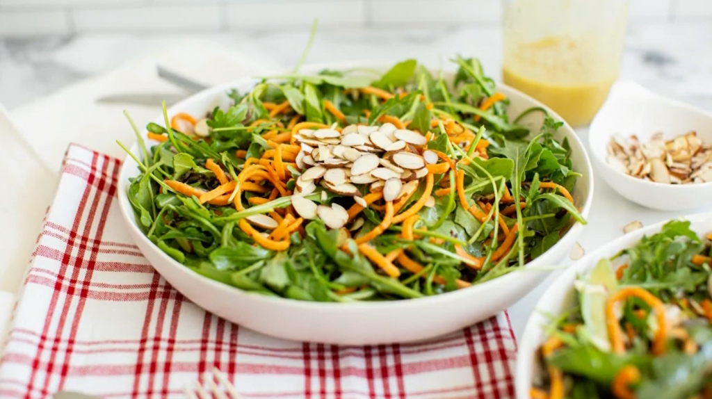 hearty-sweet-potato-arugula-and-wild-rice-salad-with-ginger-dressing-recipe