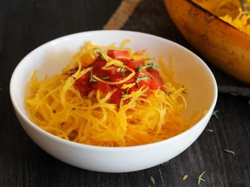 Easy Instant Pot Spaghetti Squash in Marinara Sauce Recipe