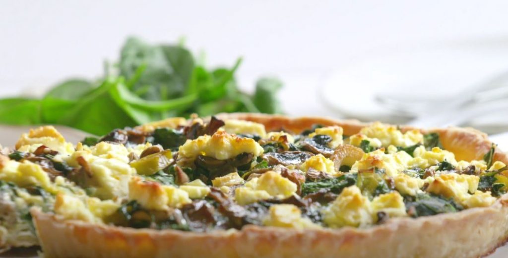 Mushroom, Ramp, and Spinach Tart Recipe