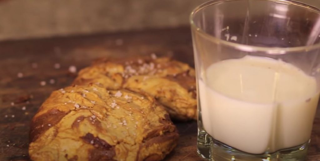 Nutella Stuffed Chocolate Chip Cookies with Browned Butter, Vanilla Beans & Sea Salt Recipe