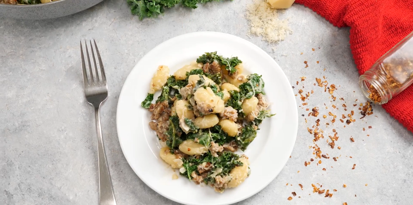 Creamy Gnocchi with Italian Sausage and Kale Recipe