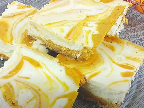 Pumpkin Cream Cheese Swirl Bars Recipe