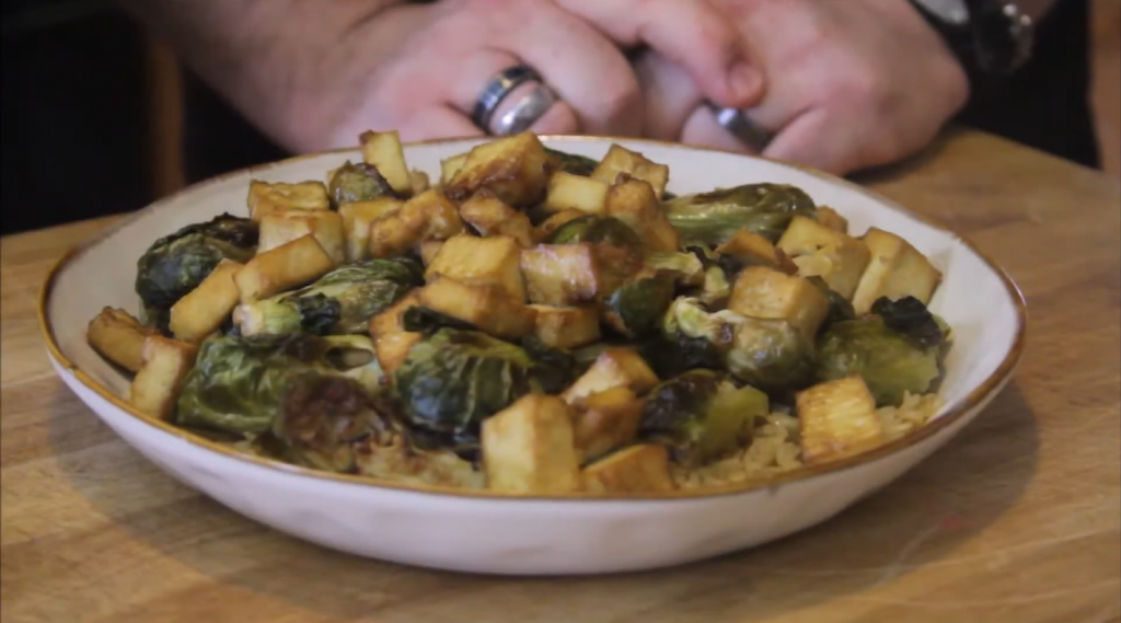 Brussels Sprouts and Baked Tofu Recipe