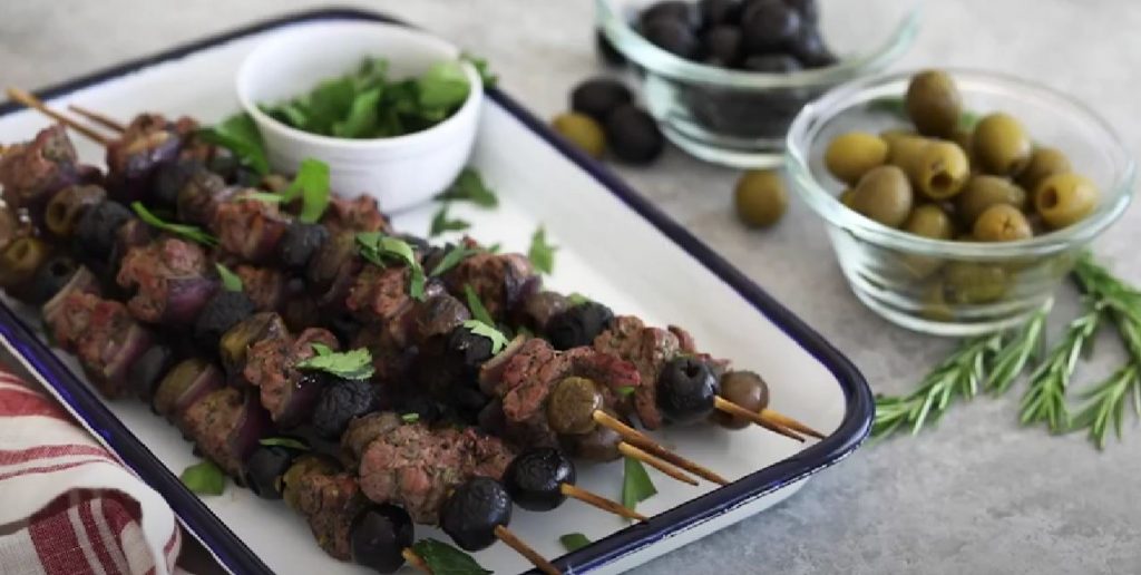 Rosemary Olive Steak Kabobs Recipe