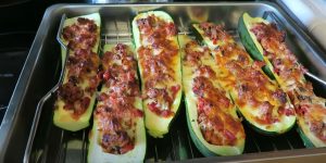 Sausage Stuffed Zucchini Boats Recipe