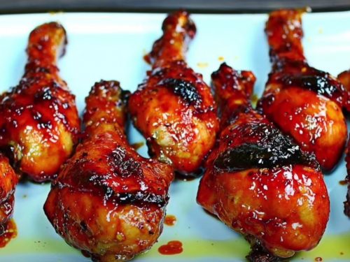 Sweet 'n Spicy Asian Glazed Grilled Drumsticks Recipe