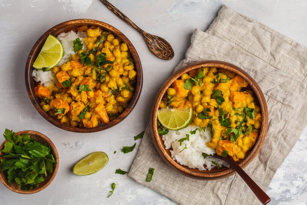 Vegan Sweet Potato Chickpea Curry Recipe