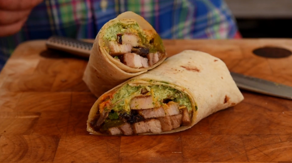 barbecued-pork-burritos-with-chopped-salad-recipe