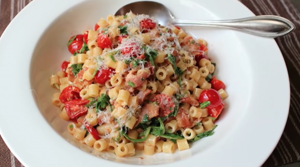 cavatelli-with-bacon-and-arugula-recipe