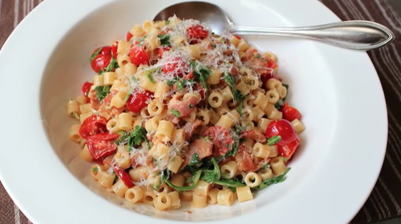 Cavatelli with Bacon and Arugula Recipe 