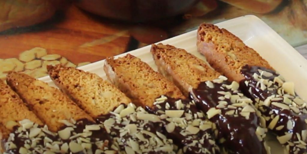 Chocolate-Dipped Almond Biscotti Recipe