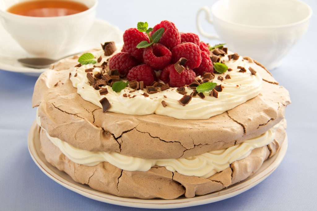 chocolate pavlova with whipped cream recipe
