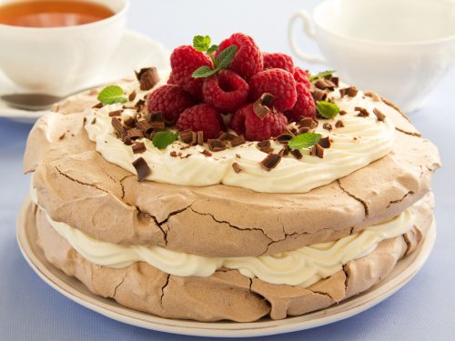 chocolate pavlova with whipped cream recipe