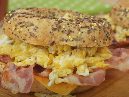 Egg, Bacon, and Cheese Bagel Bake Recipe