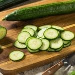 english cucumber and slices