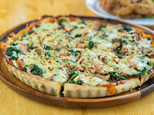 Goat Cheese Pizza with Garlic and Kale Recipe
