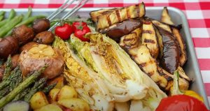 Grilled Antipasto with Garlicky Bean Dip Recipe