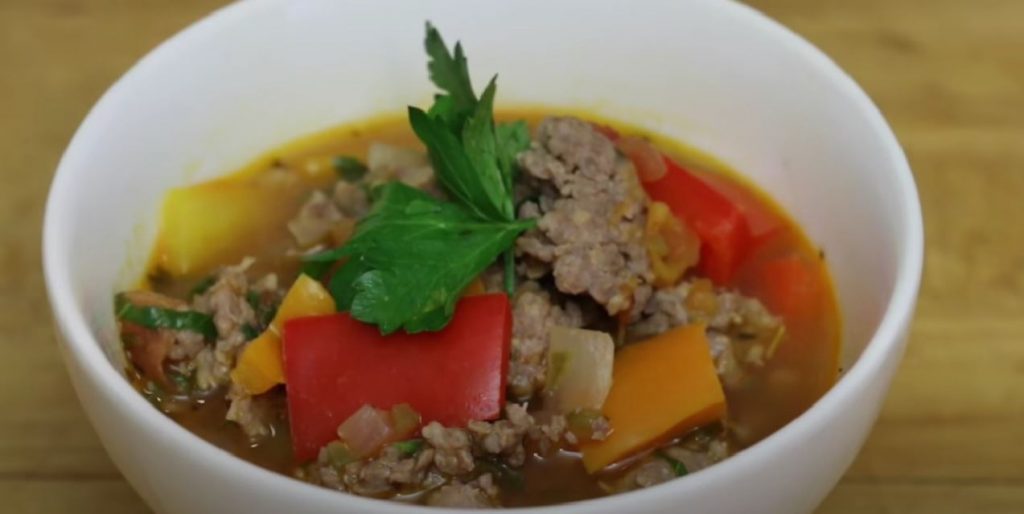 Kielbasa with Roasted Pepper Soup Recipe