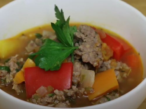 Kielbasa with Roasted Pepper Soup Recipe