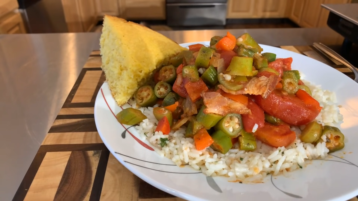 Okra, Tomatoes, and Bacon Recipe