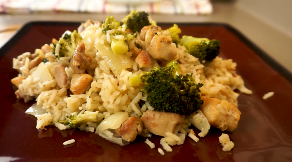 one-pan-cheesy-chicken-with-broccoli-and-rice-recipe