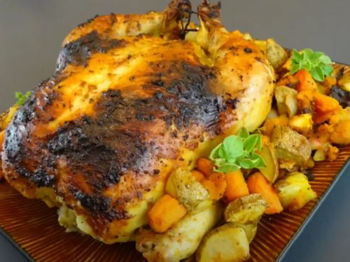 Roast Chicken with Oregano and Vermouth Recipe