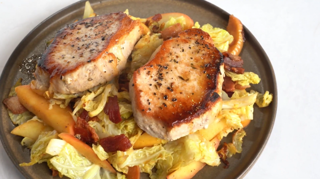 skillet-pork-chops-with-cabbage-recipe