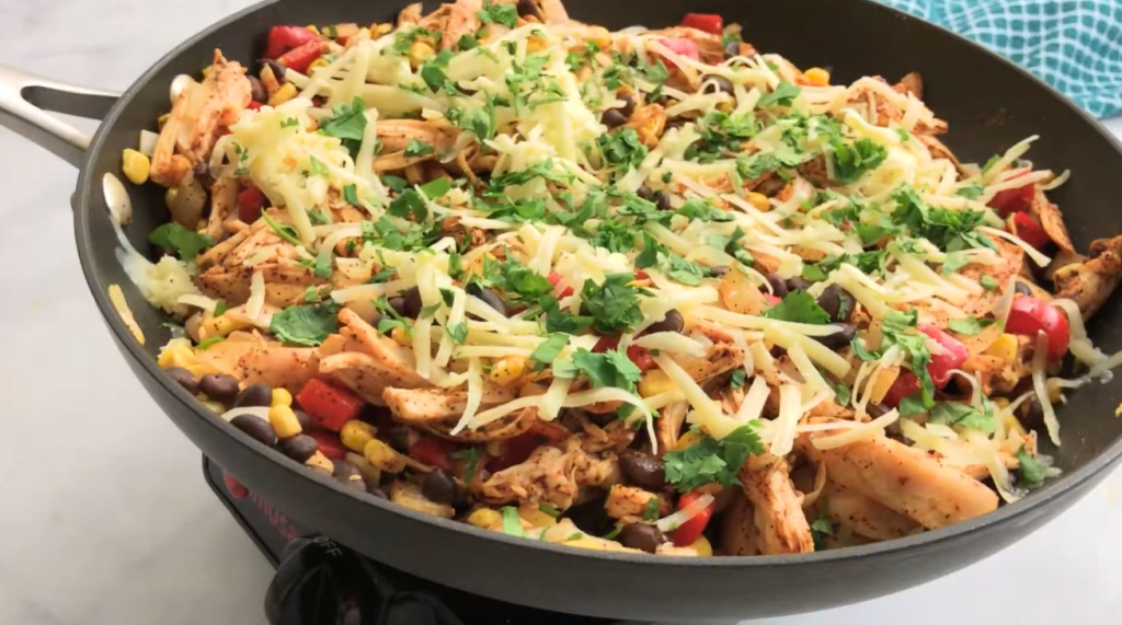 southwest-skillet-chicken-with-beans-and-corn-recipe