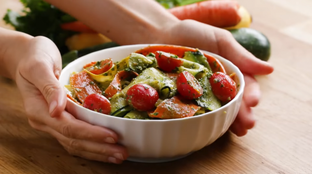 spring-vegetable-salad-with-mint-pesto-recipe