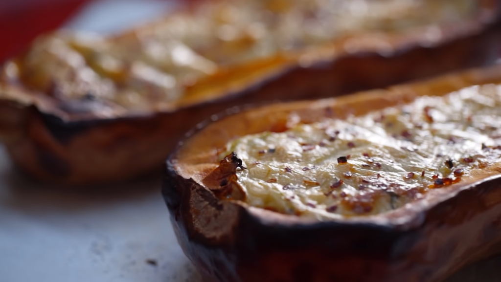 stuffed-delicata-squash-with-pancetta-and-goat-cheese-recipe