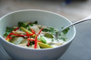 bowl of tom kha gai