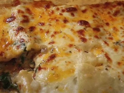 Vegetarian Spinach and Mushroom Lasagna Recipe