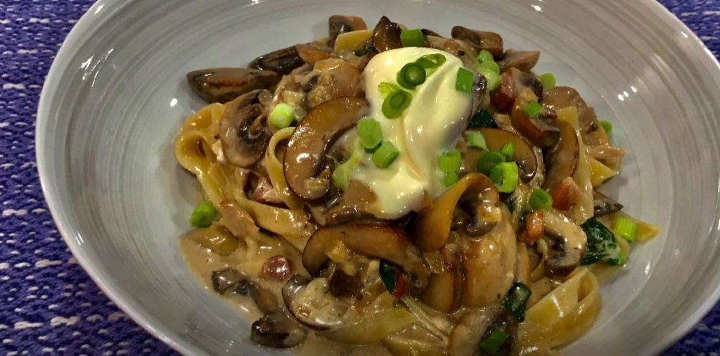 Ziti with Mushrooms and Goat Cheese Recipe