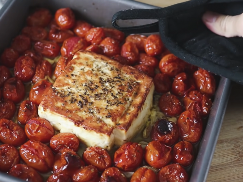 broiled-feta-with-cherry-tomatoes-and-capers-recipe