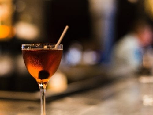 Cocktail with cherry