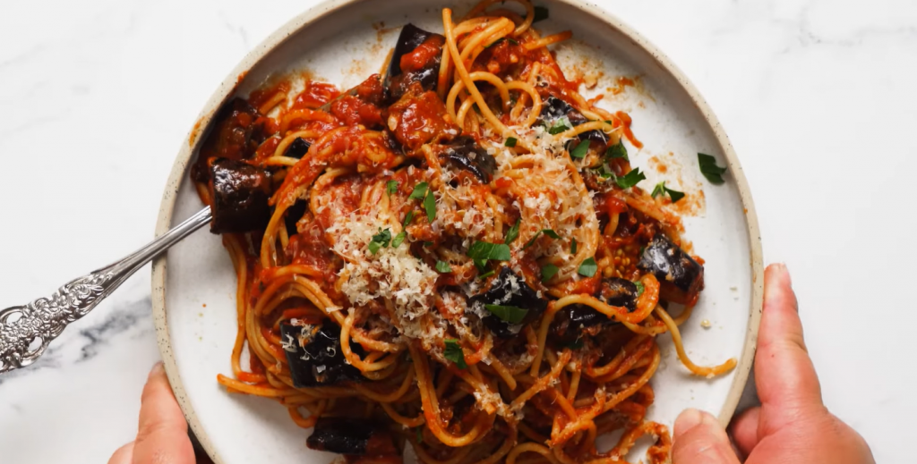 eggplant-and-fried-capers-spaghettini-recipe