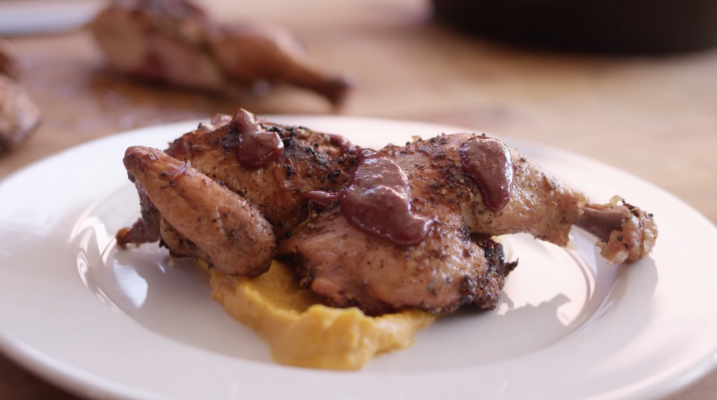 grilled-cornish-hens-with-rice-and-sicilian-butter-recipe