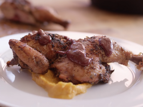 grilled-cornish-hens-with-rice-and-sicilian-butter-recipe